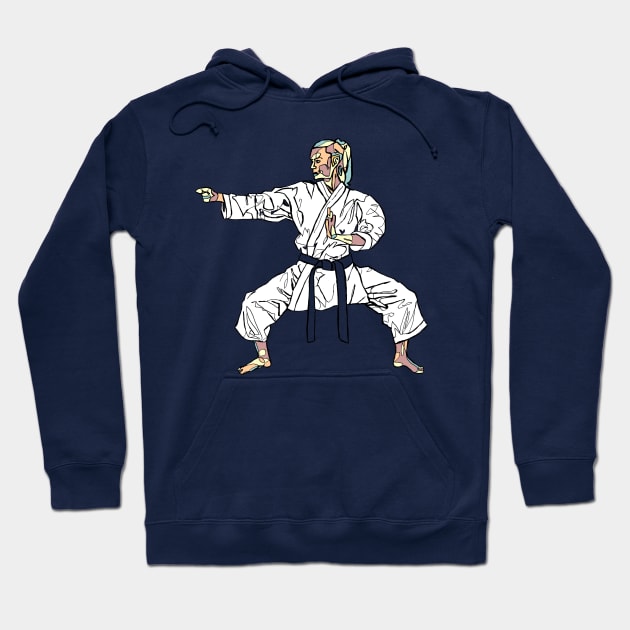 Karate Karateka Hoodie by badlydrawnbabe